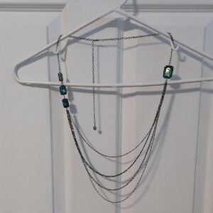 Claire's Rainbow Prims Chain Multi-layer Necklace